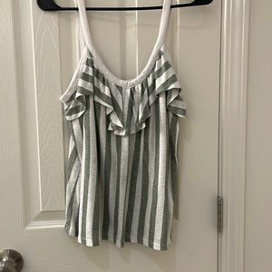 Striped green/white old navy tank
